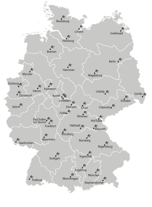 bundesweiter Service Standorte Deutschland